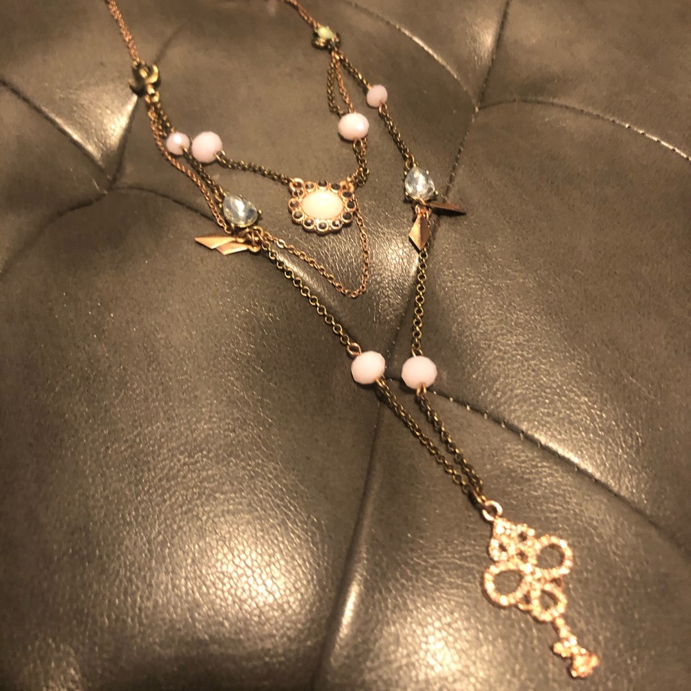 Betsey Johnson multiple layer Key necklace